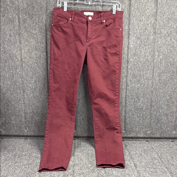 LOFT Red Straight Leg Jeans Fashion-Forward Design - Picture 1 of 4